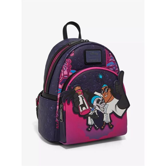 Loungefly Disney The Emperor\'s New Groove Kronk & Yzma Secret Lab Mini Backpack